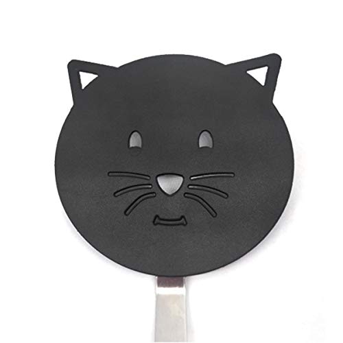 GOODFEER Nylon Turner Cute Cat Shape Small Heat Resistant Wok Spatula for non stick cookware with stainless steel bracket for cooking, fish, eggs, pancakes, fried rice - Image 4