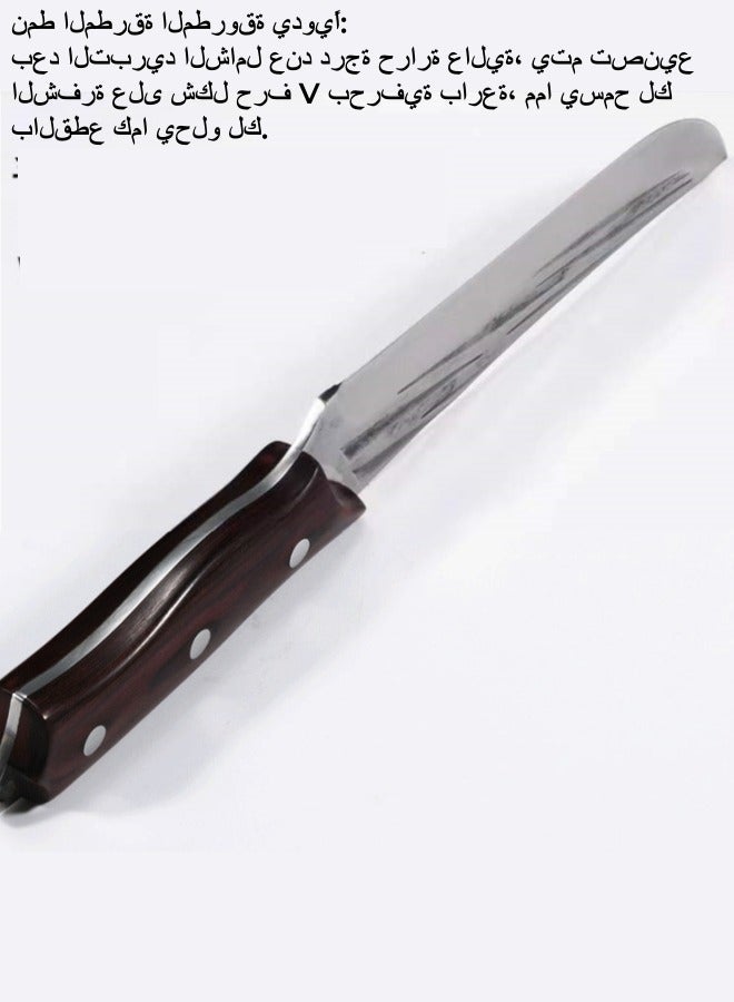 Browning سكين تقطيع العظام المصنوعة من الفولاذ المقاوم للصدأ وسكين الجزار وسكين الطاهي وسكين تقطيع لحوم الأبقار والأغنام - Image 4