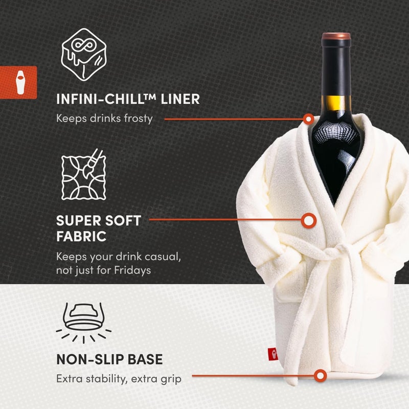 PUFFIN - The Resort Robe - Insulated Wine Cooler I Champagne Bottle Insulator, Keep Drinks and Beverages Cold - Image 5