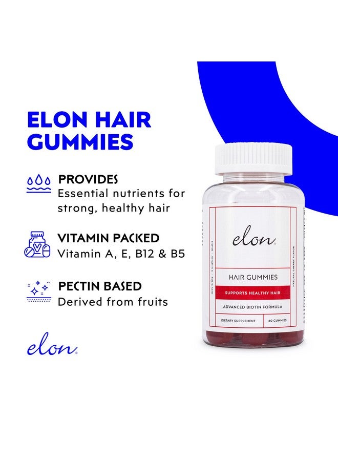 Elon جواهر البيوتين (60 حبة) 5000 ميكروغرام من فيتامينات البيوتين للشعر والبشرة والأظافر بنكهة الكرز، فيتامينات قابلة للمضغ لتغذية وترطيب ودعم نمو الشعر، جواهر الشعر لجميع أنواع الشعر - Image 3