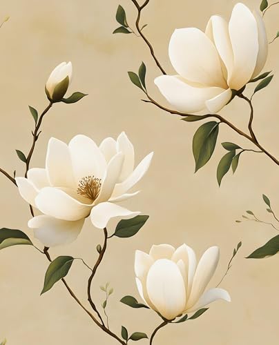 Laatse Floral Peel and Stick Wallpaper Vintage Khaki Contact Paper 175x393 Vinyl Waterproof Self Adhesive Removable Boho Modern Beige Leaf Wall Paper for Cabinets Bathroom Walls Bookcase Countertops - Image 1