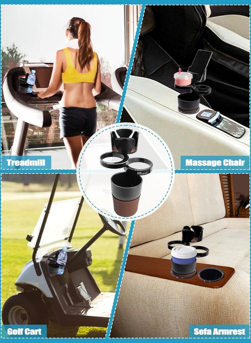 Raxoom 5 in 1 Car Cup Holder, Expander Adjustable Cup Holder Phone Mount Universal Insert Sundry Storage for Snack  - Image 4