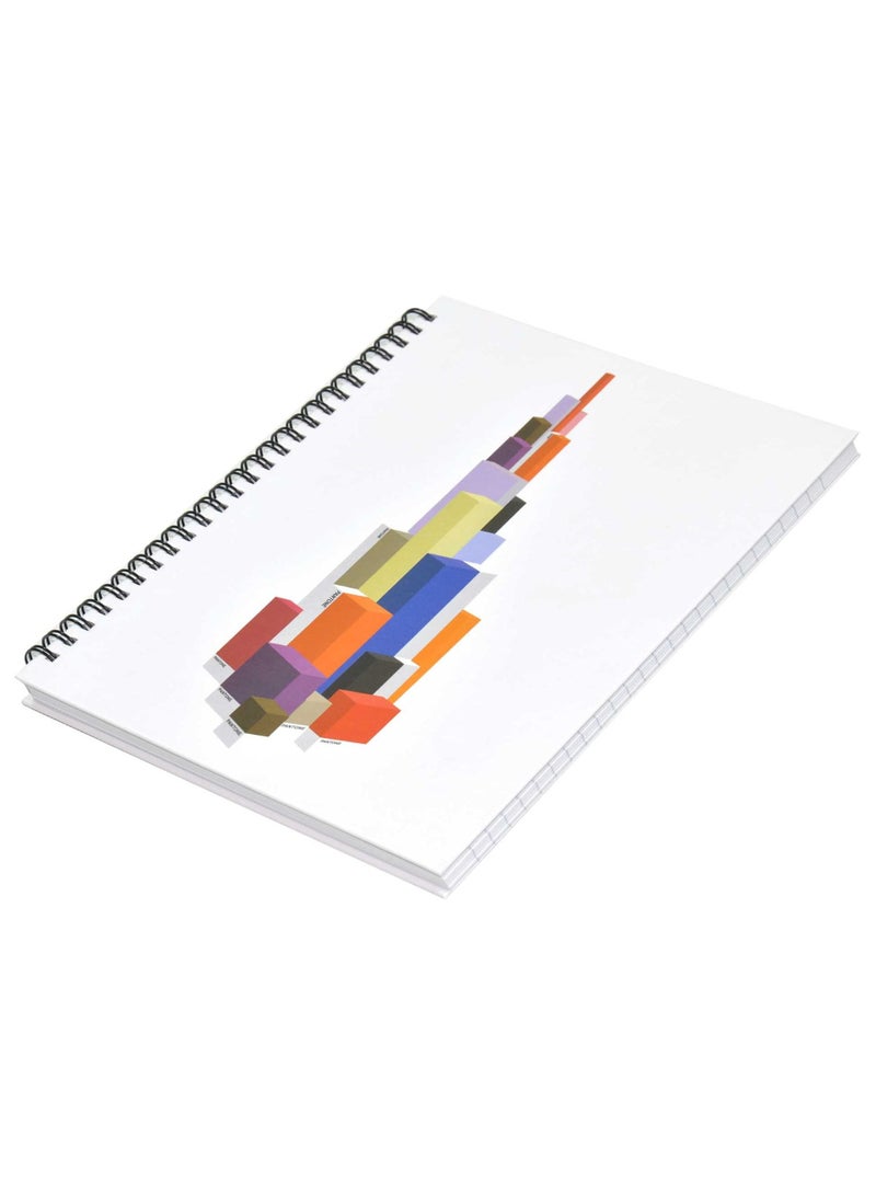 FIS LIGHT Pack of 5  Spiral Hard Cover Note Book 100 Sheets. Size : 9X7 Inches (22.86 X 20.32 CM) -LINBS971001309 - Image 4
