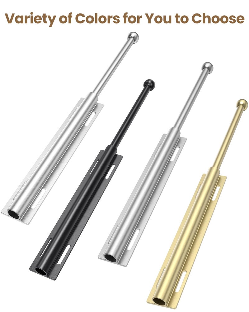 Supforce Valet Rod for Closet Pull Out, Retractable Slide Out Valet Rod Closet Organization, 12" Aluminum Valet Clothing Hanger Rods Perfect for Suits, Freshly Pressed Clothes, Polished Chrome - Image 4