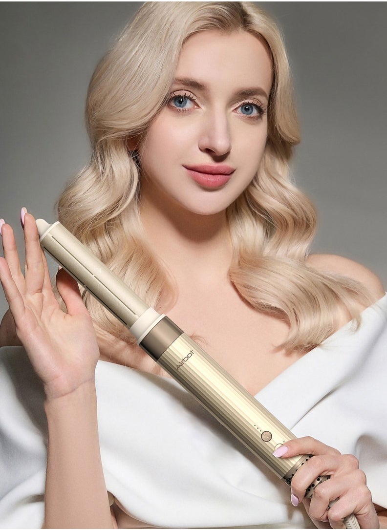Airbot - Airbot Hyperstyler&Dryer Hair Straightening Set with Styler and Wrap,Professional Hair Tools for Curly Hair,Gold - Image 1