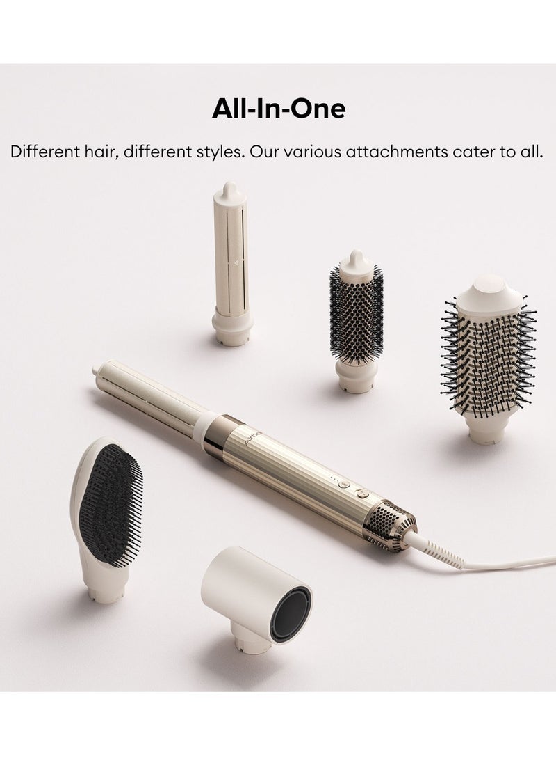 Airbot - Airbot Hyperstyler&Dryer Hair Straightening Set with Styler and Wrap,Professional Hair Tools for Curly Hair,Gold - Image 1