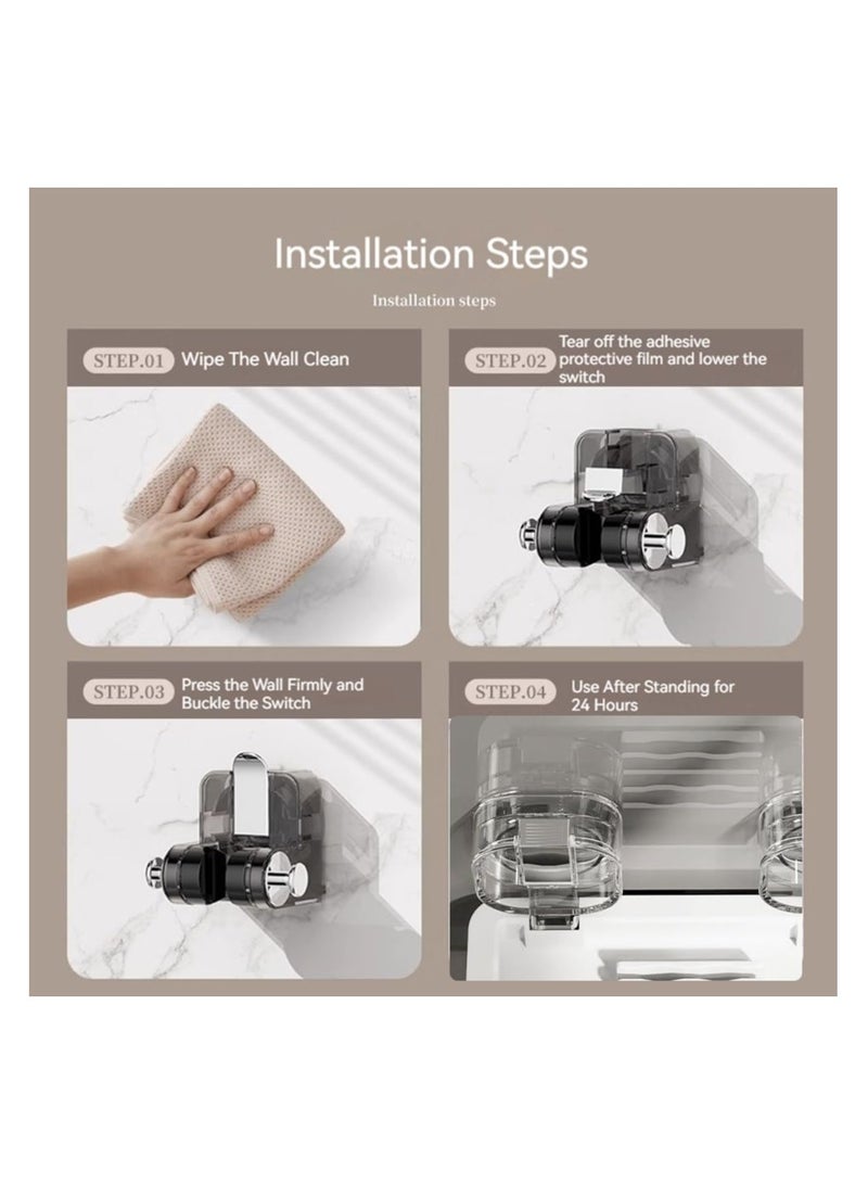 SYOSI Wall-Mounted Suction Cup Knife Rack, Magnetic Knife Holder for Wall, Suction Cup Hanging Iron Knife Holder, No Drilling Magnetic Knife Block Utensil Organizer, Hanging Knife Rack for Home Kitchen - Image 3