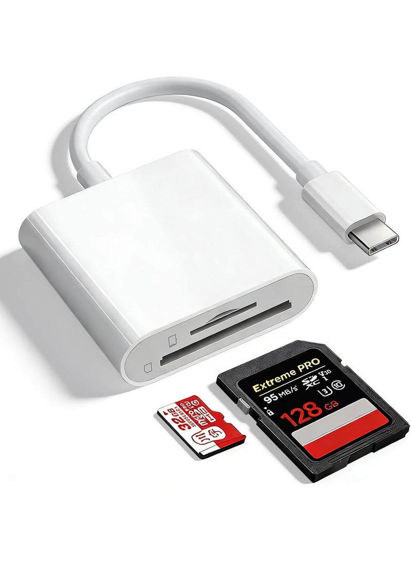 SD Card Reader for iPhone 15/16/17, Sd Card Reader USB C,Micro Sd Card Reader for ipad, USB C Sd Card Reader for ipad,Plug and Play No App Required,Adapter for Digital Camera to Phone - Image 1