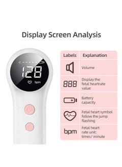 Chixing Portable Ultrasound Fetal Doppler Pregnancy Electronic Monitor For Pregnant Women Baby Fetal Movement Ultrasound Stethoscope  - Image 4
