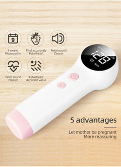 Chixing Portable Ultrasound Fetal Doppler Pregnancy Electronic Monitor For Pregnant Women Baby Fetal Movement Ultrasound Stethoscope  - Image 3