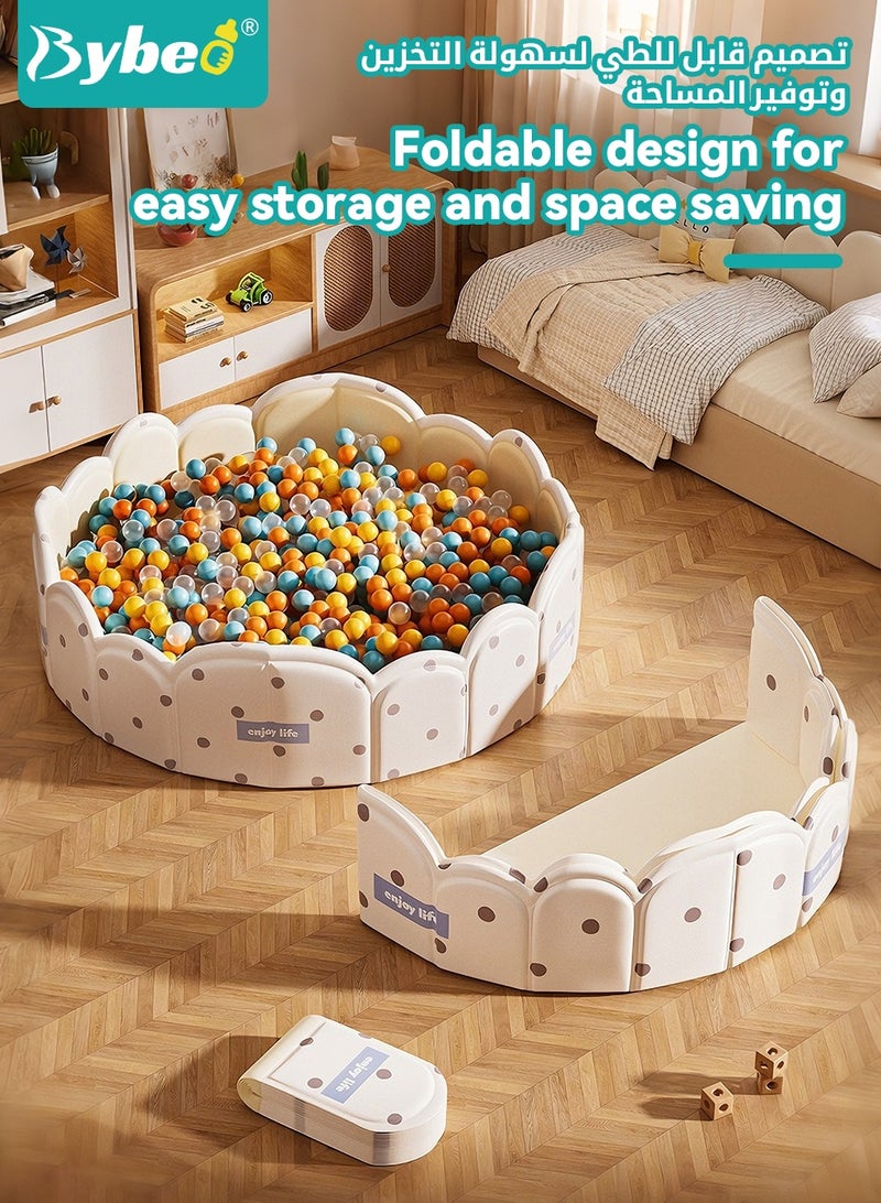 Bybeo Foldable Ocean Ball Pit Pool, Children's Playground Pad, Portable Kids Ball Pit, Kid Tent House, Indoor Outdoor Baby Playpen, Toddler Foam Ball Pit with 10PCS Ocean Balls and 6PCS Duck Toys, 80*80cm - Image 5