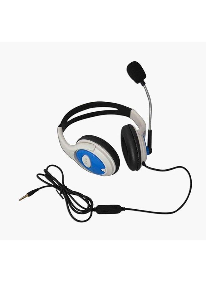 OMA - Wired Gaming Headset Headphones With Microphone For P4 White - Image 1