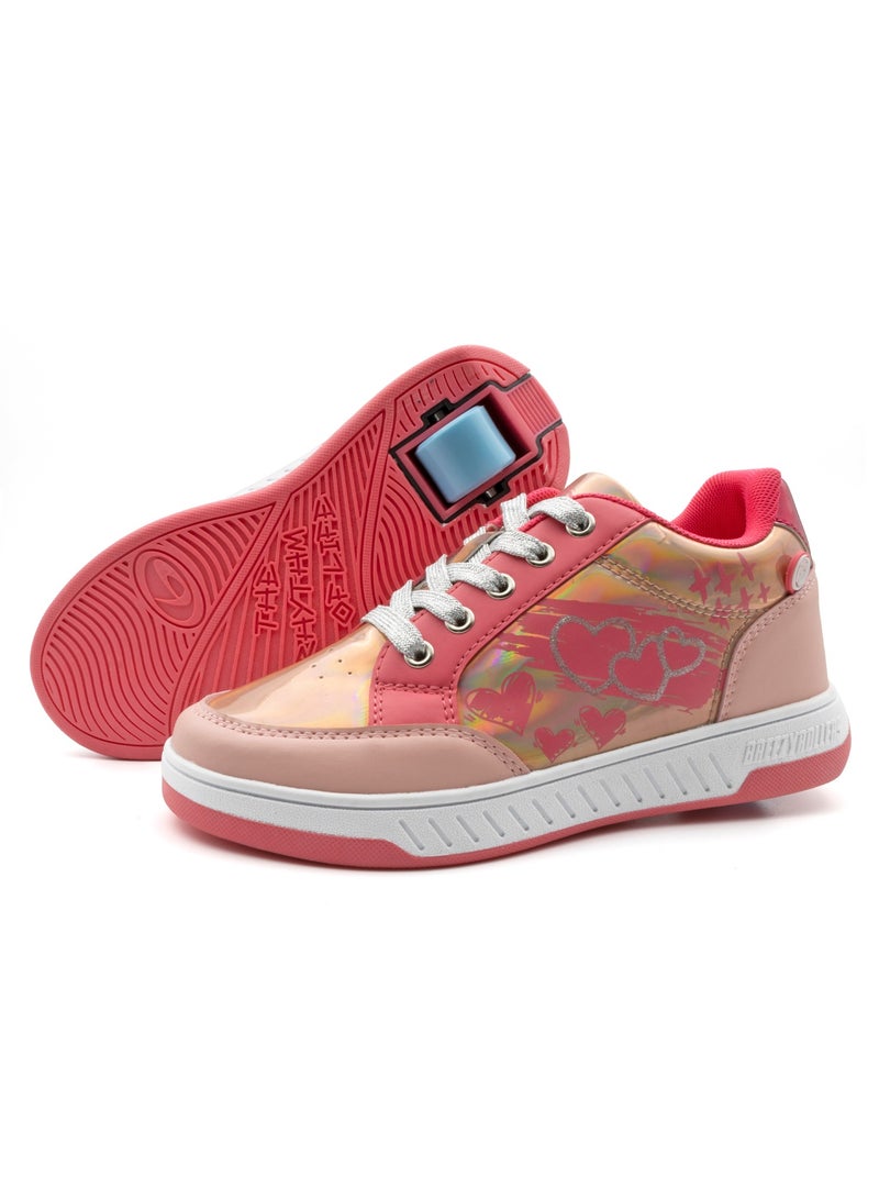 BREEZYROLLERS BREEZY ROLLERS shoes with wheels for children, Roller skates sneakers kids, From children's street shoes to roller skates in a few seconds, Patented click system, Trainers with wheels for girls & boys - Image 1