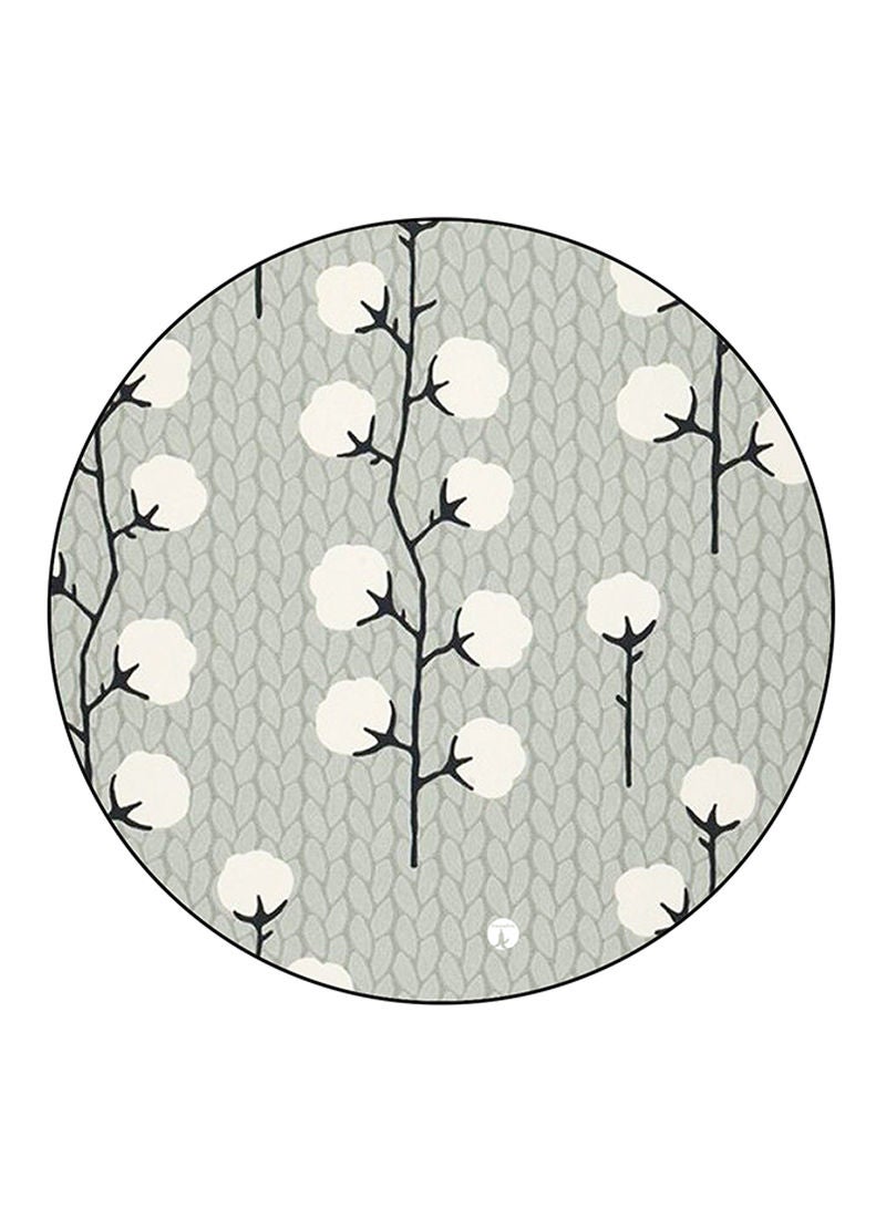 Flowers Printed Mouse Pad  Round  Multicolour