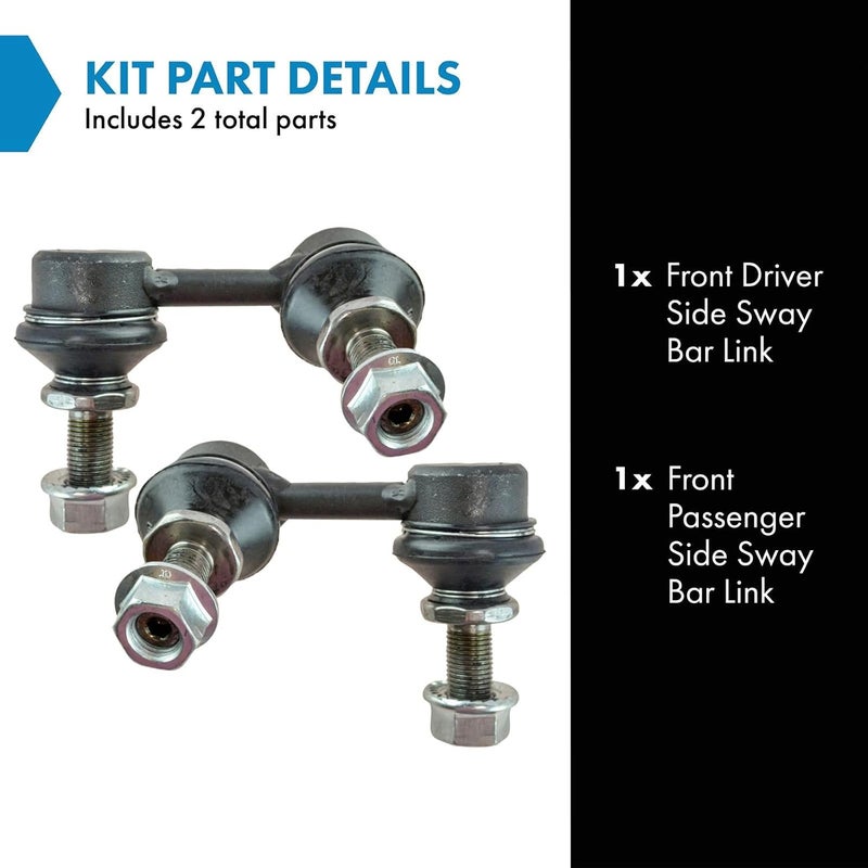 TRQ Stabilizer Sway Bar Link Front LH RH Kit Pair for Frontier Xterra Pathfinder - Image 2