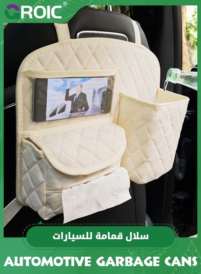 GROIC Car Organizer Backseat, Cute Backseat Car Organizer, Multifunctional Car Backseat Organizer, Car Travel Accessories, Waterproof Odorless PU Car Organizer For Most Vehicles - Image 1