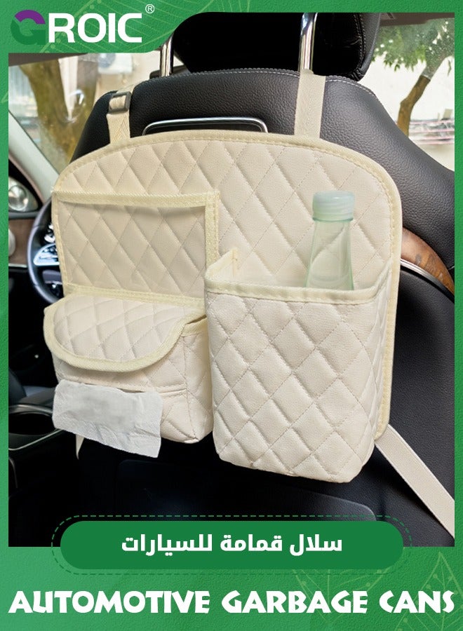 GROIC Car Organizer Backseat, Cute Backseat Car Organizer, Multifunctional Car Backseat Organizer, Car Travel Accessories, Waterproof Odorless PU Car Organizer For Most Vehicles - Image 4