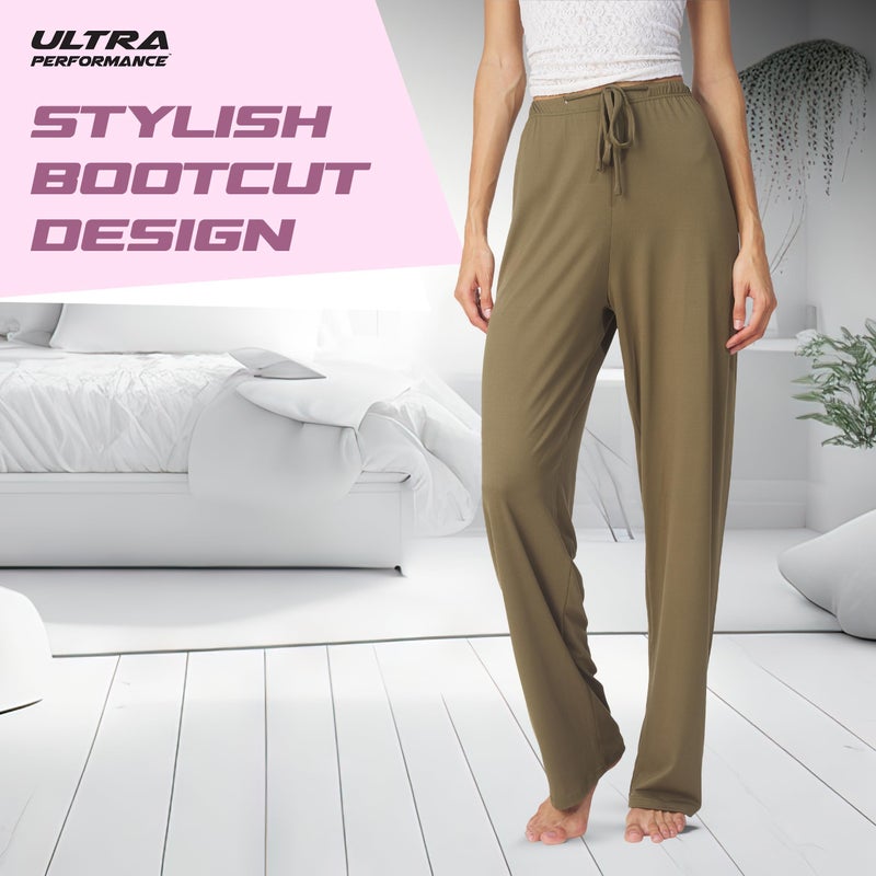 Ultra Performance Womens Pajama PJ Pants 3 Pack Lounge Bottoms Pajamas for Women (Avail in Plus Sizes) - Image 3