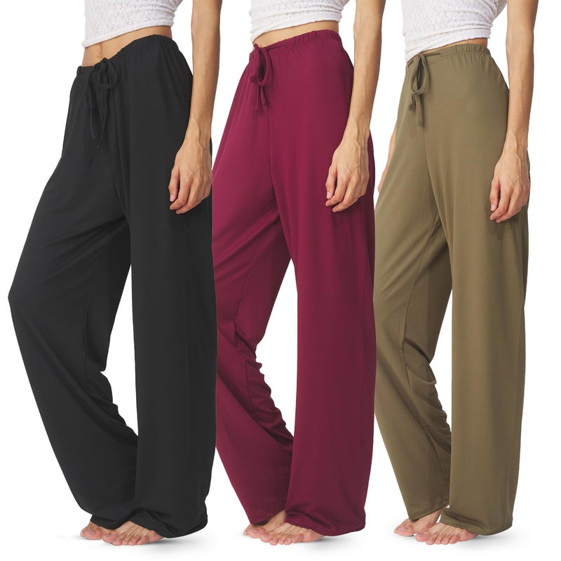 Ultra Performance Womens Pajama PJ Pants 3 Pack Lounge Bottoms Pajamas for Women (Avail in Plus Sizes) - Image 1
