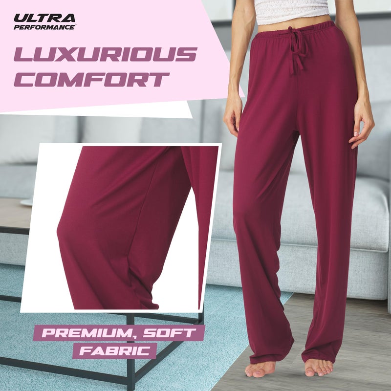 Ultra Performance Womens Pajama PJ Pants 3 Pack Lounge Bottoms Pajamas for Women (Avail in Plus Sizes) - Image 4