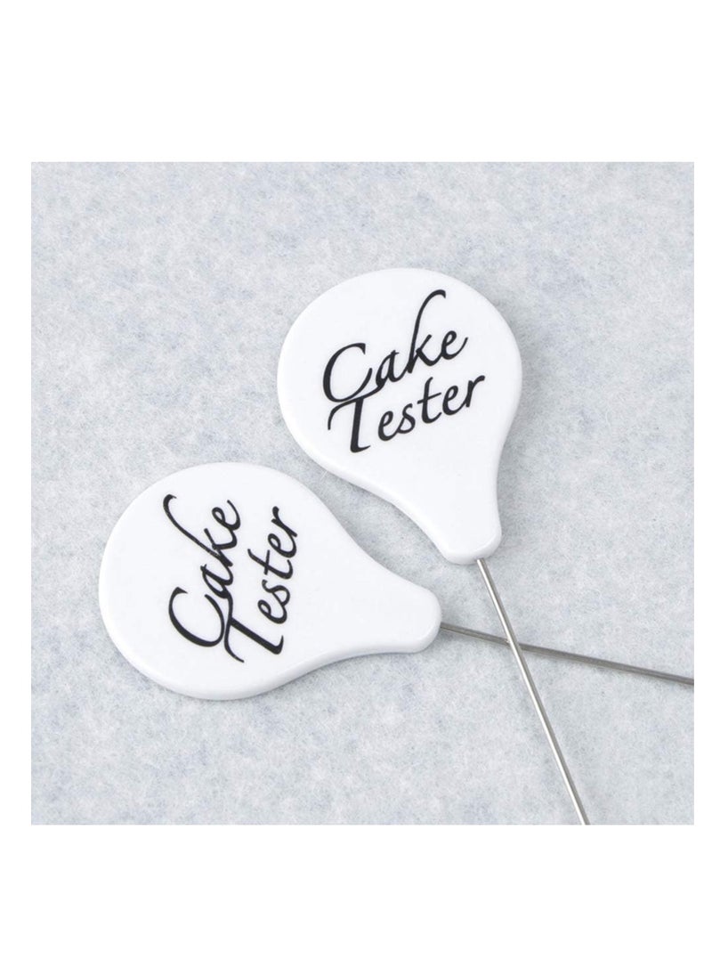 Luzen 5Pcs Stainless Steel Cake Tester Reusable Metal Cake Testing Needle Sticks Skewer Probe Pin for Bread Biscuit Muffin Pancake Cake Kitchen Home Baking Tools, White  - Image 3