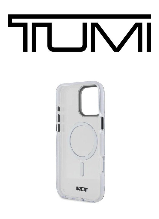 CG MOBILE Back case for iPhone 16 Pro Max, supports wireless charging MagSafe, French design, Clear color, original logo approved by the global brand TUMI. From CG Mobile.  - Image 3