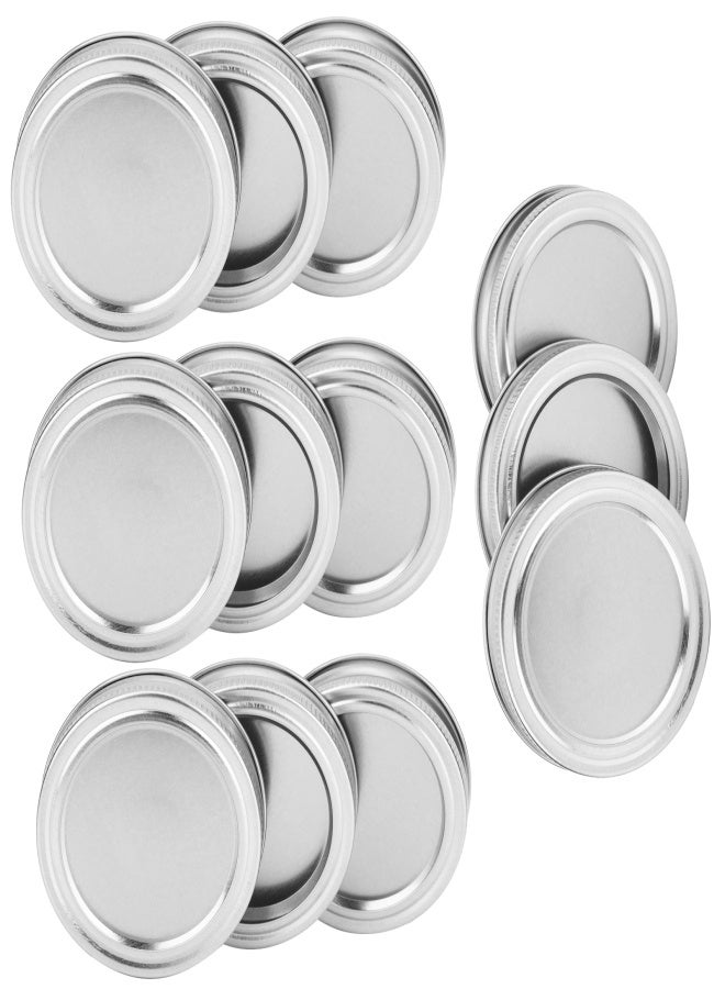 12pcs 70mm Round Regular Mouth SplitType Jar Lid Container Sealing Cover for Spice Honey Canning(XH00177 Silver ) - Image 5