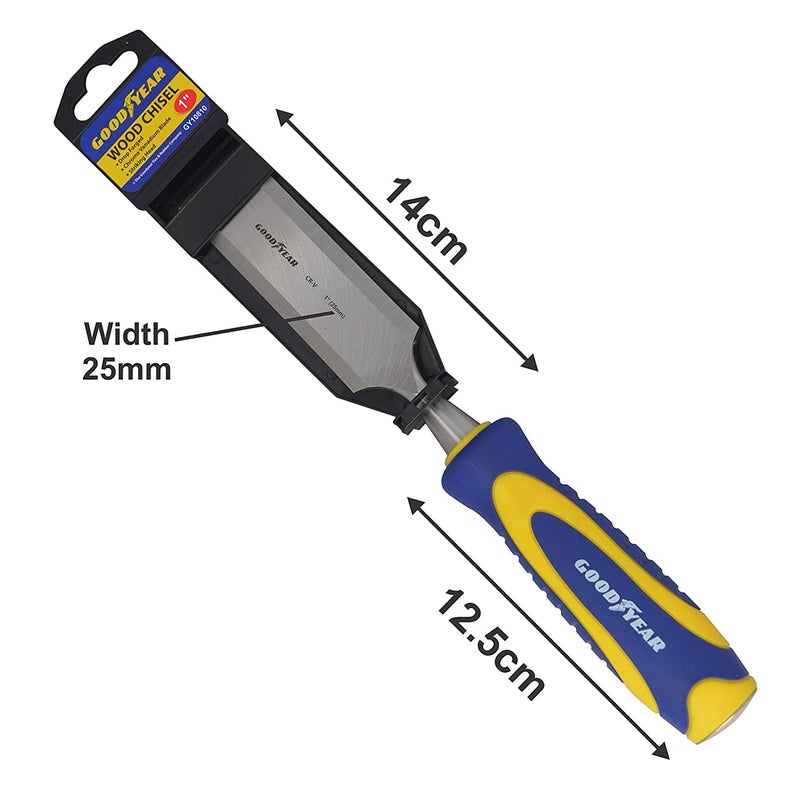 Good Year إزميل معدني بقطر 1 بوصة مع رأس ضارب (أزرق وأصفر) (GY-10810) - Image 2