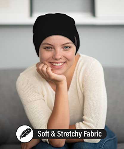 Revony Chemo Beanie Cap - Soft and Skin Friendly - 100% Cotton Blue Denim - Image 3