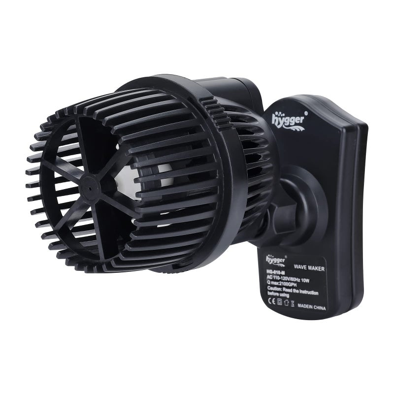 hygger 2100 GPH Aquarium Wave Maker Pump with Strong Magnetic Suction Base, Ultra-quiet 360 Degree Rotating Submersible Power Head, for 75-130 Gal Freshwater Saltwater Tank - Image 1