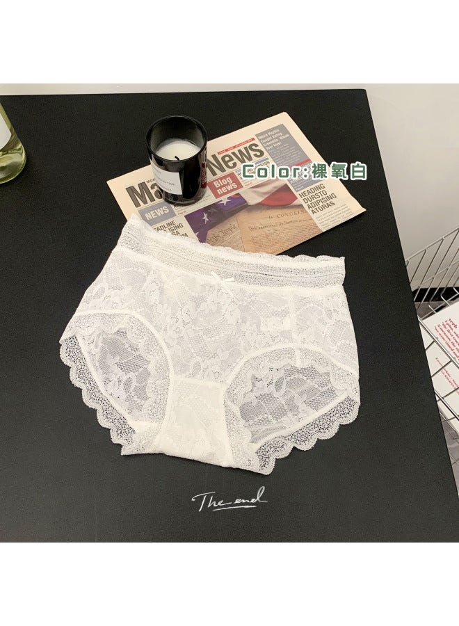 Lace Panties Women's Traceless Belly Tuct Mid-waist Summer Thin Pure Cotton Girls' Antibacterial New Shorts