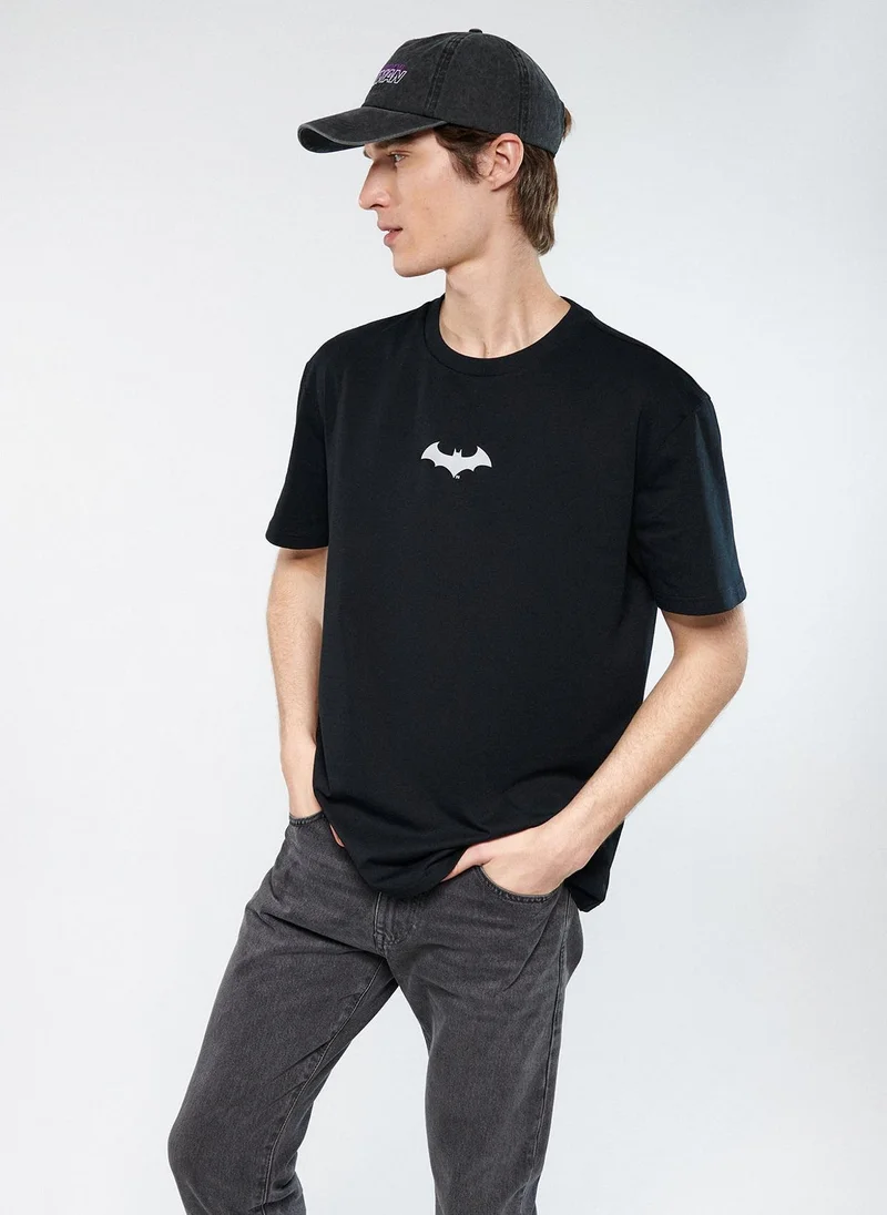Mavi Batman Printed Black T-Shirt