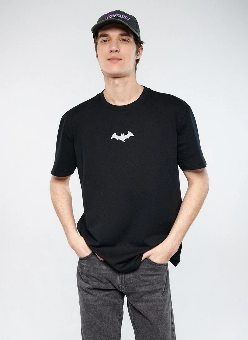Mavi Batman Printed Black T-Shirt