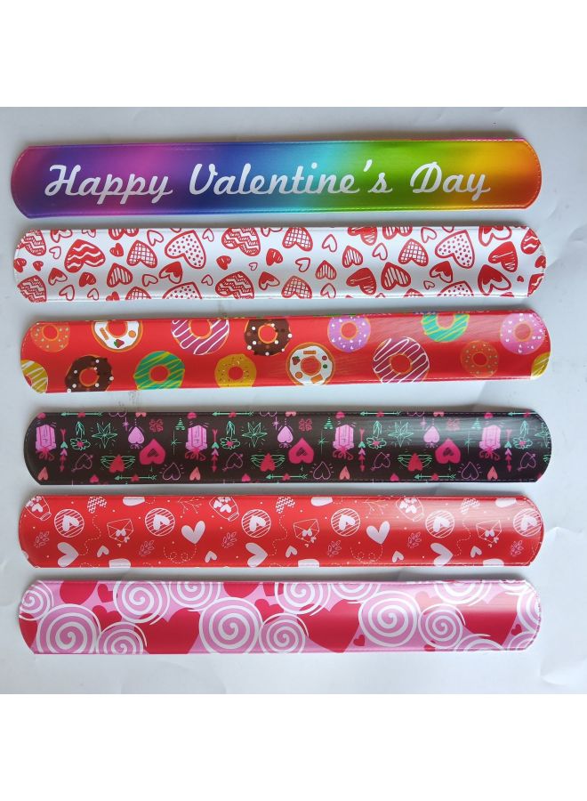 Red And White Valentine's Day Series Clap With Non-infringing PVC Clap Ring Bracelet Slapbracele-Color:36 Pieces Per Pack-Specifications:Red And White Valentine's Day  - Image 3