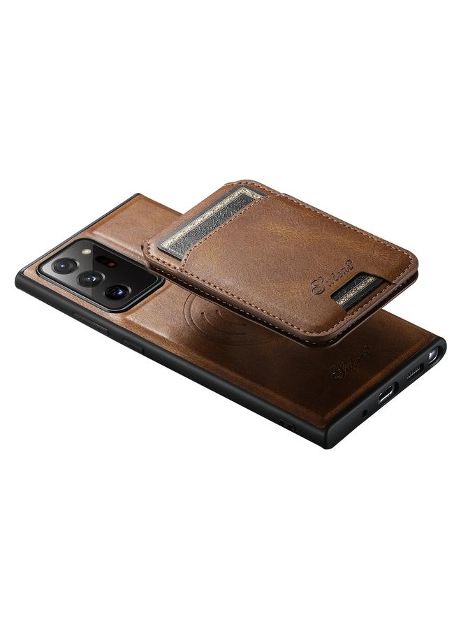 Suteni Case For Samsung Galaxy Note20 5G H15 Oil Eax Leather Detachable Wallet Back Phone Case - Image 5