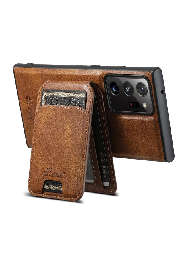 Suteni Case For Samsung Galaxy Note20 5G H15 Oil Eax Leather Detachable Wallet Back Phone Case - Image 4