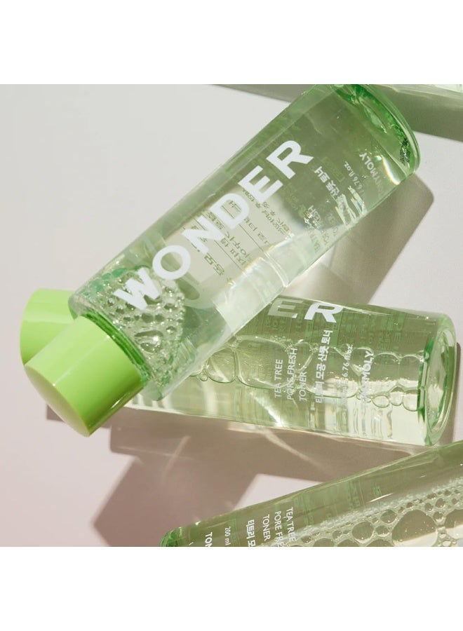 TONYMOLY Wonder Tea Tree Pore Fresh Toner | Purifying & Balancing Face Toner | Controls Excess Oil, Refines Pores & Hydrates Skin | 200 ml - Image 2