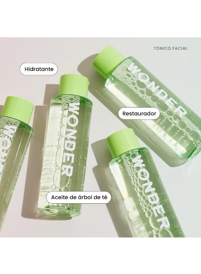 TONYMOLY Wonder Tea Tree Pore Fresh Toner | Purifying & Balancing Face Toner | Controls Excess Oil, Refines Pores & Hydrates Skin | 200 ml - Image 3