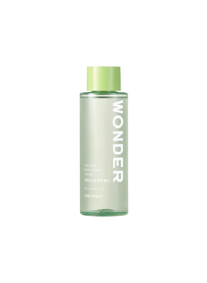 TONYMOLY Wonder Tea Tree Pore Fresh Toner | Purifying & Balancing Face Toner | Controls Excess Oil, Refines Pores & Hydrates Skin | 200 ml - Image 1