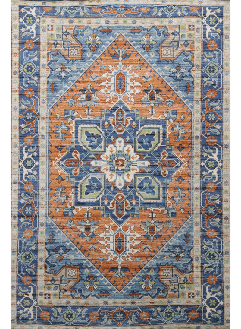 Alkaffary Jehan Premium Rugs with Elegant Designs and High Quality 3.00X4.00 Red-blue - Image 2