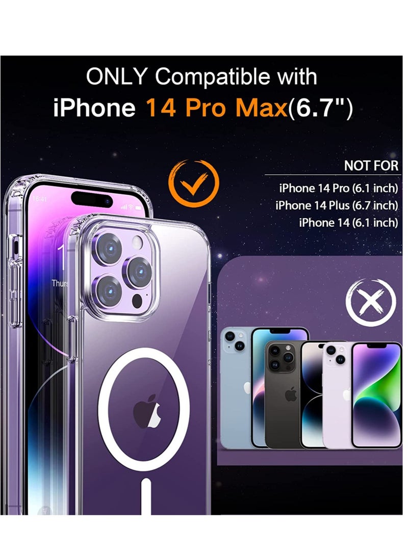 ELTRAZONE [7 in 1] for iPhone 14 Pro Max Case,with 3 Pack Screen Protector + 3 Pack Camera Lens Protector,Ultra Thin Scratch Resistant Drop Magnetic Phone Case for iPhone 14 Pro Max 6.7 Inch - Image 2