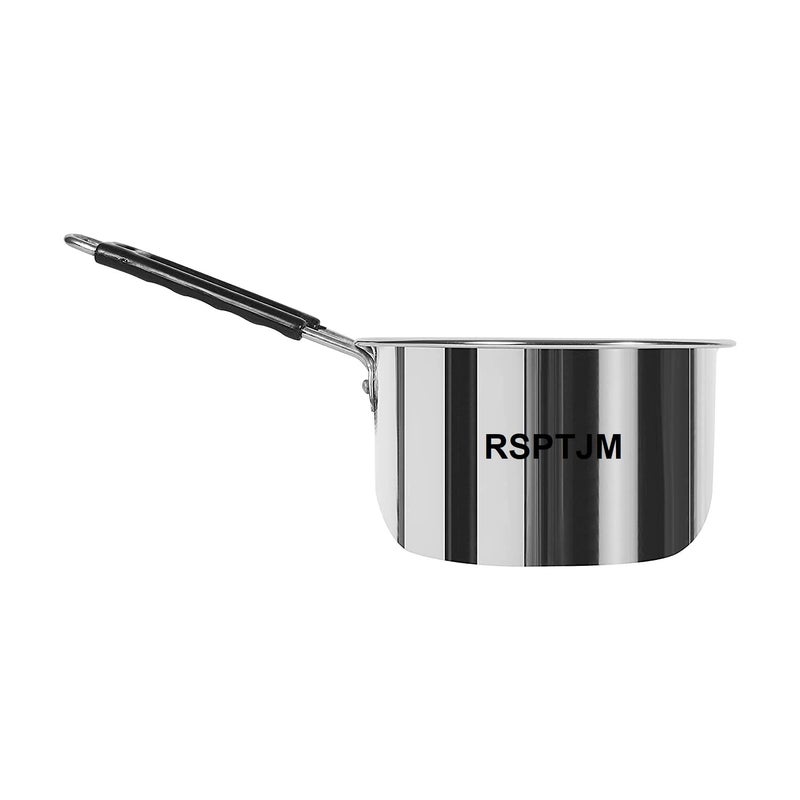 RSPTJM Stainless Steel Saucepan Set of 2 Pans with Silicon Handle and TRIPLY Induction Thick Base for Boiling Milk & Tea (2000 ML & 2500 ML) - Image 4