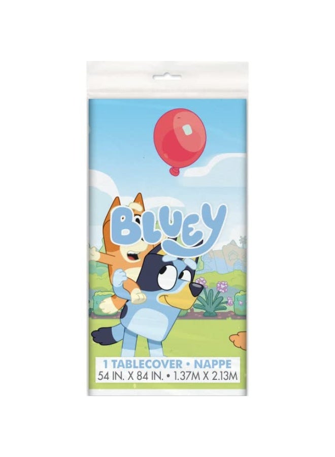 Unique Bluey Birthday Party Supplies Bundle includes Lunch Plates, Lunch Napkins, Table Cover, Happy Birthday Banner (Bundle for 16 with 1 Dinosaur Sticker Sheet) - Image 3