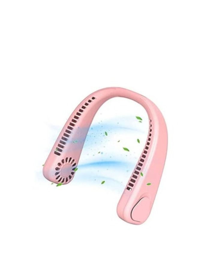 ACLIX Portable USB Rechargeable Neck Fan Lazy Neck Hanging Double Cooling Style Low Noise Portable Multifunctional Neck Fan