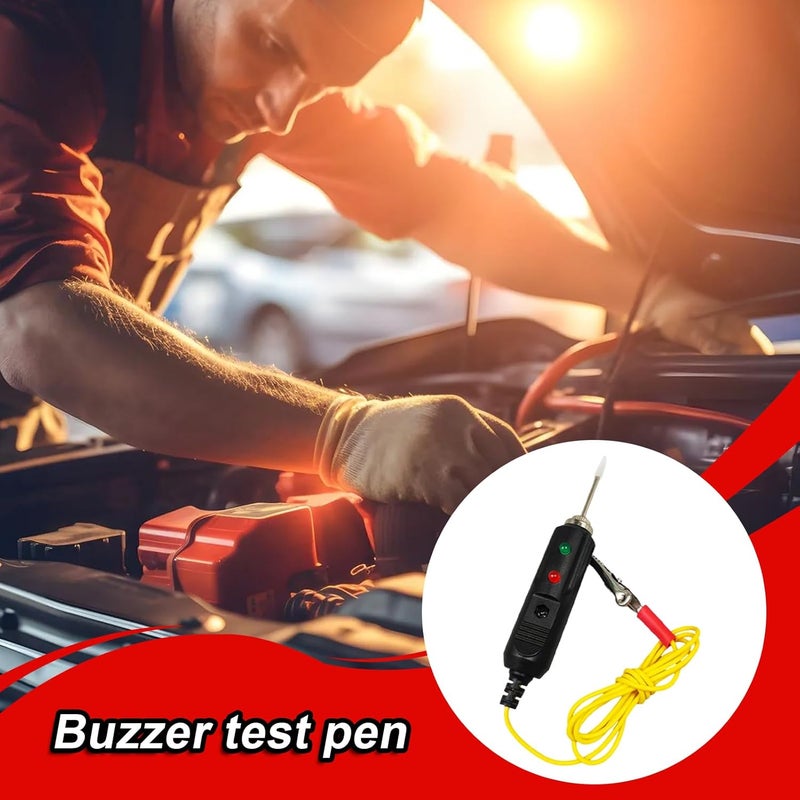Voltage Tester Pen,Voltage LED Buzzer Tester | Smart Detector Circuit Pen | for Automotive Industrial Electrical Office Home Garage Workshop - Image 2