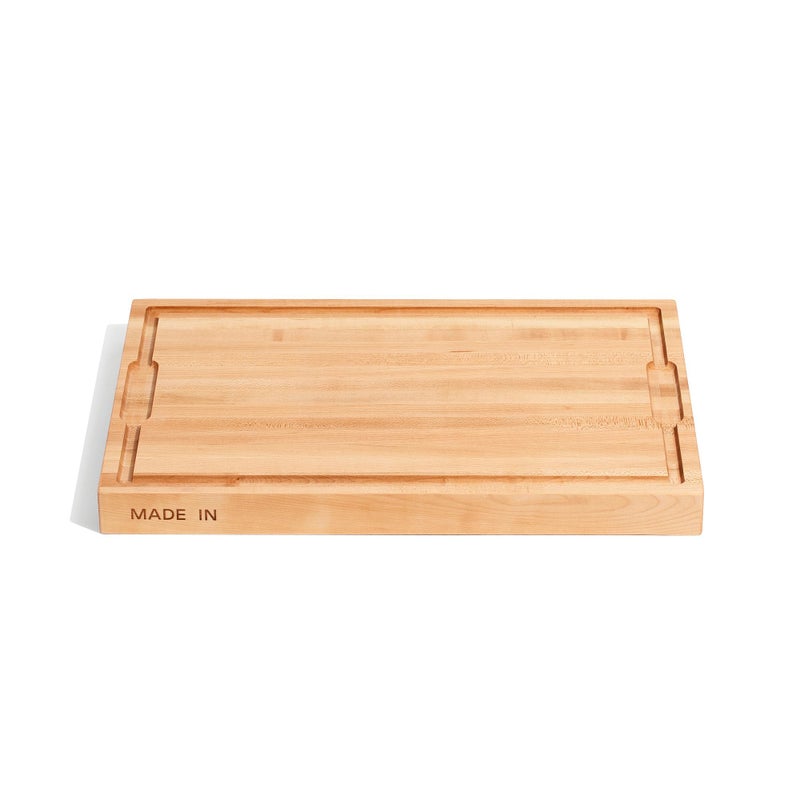 Made In Cookware  Butcher Block  Maple Wood  Thick Charcuterie Board with Side Handles  1775x1175