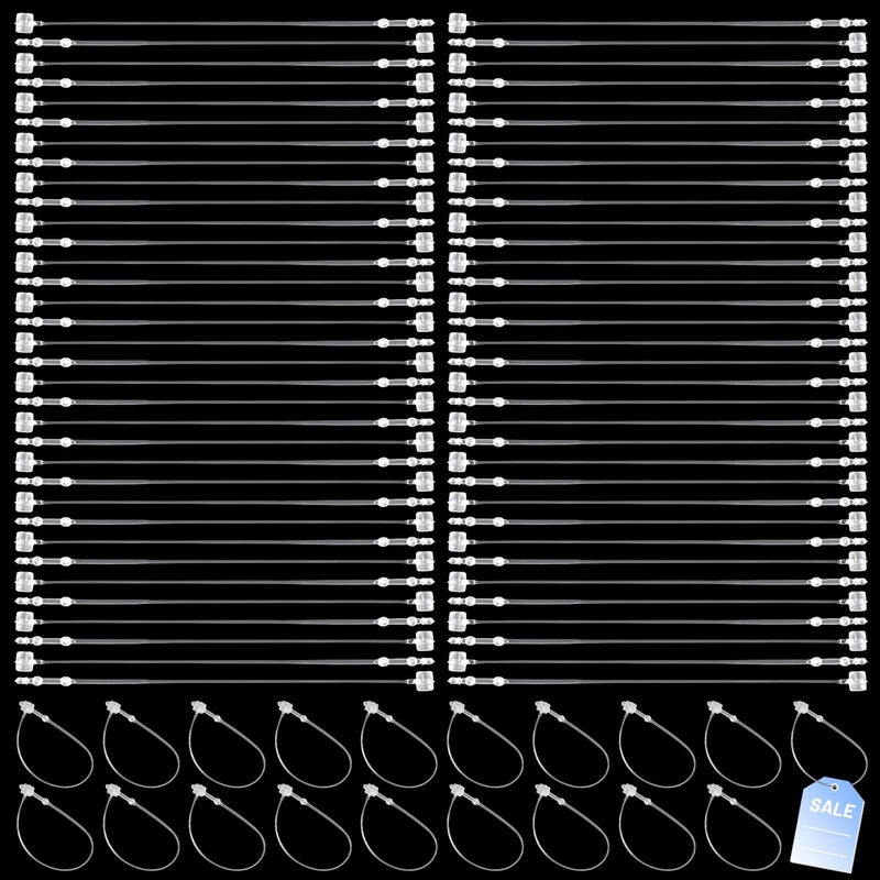 Bignc 3000 Pcs Plastic Fastener Hang Tag Snap Lock 5" Pin Security Loop for Retail Store Clothing（Clear） - Image 1