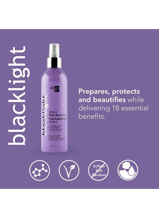Oligo Professionnel Blacklight 18-in-1 Hair Beautifier Anti-Frizz Leave-in Hair Conditioner | Hydrating Hair Detangler Spray for Women | Sulfate Free, Paraben Free (8.5 oz) - Image 2