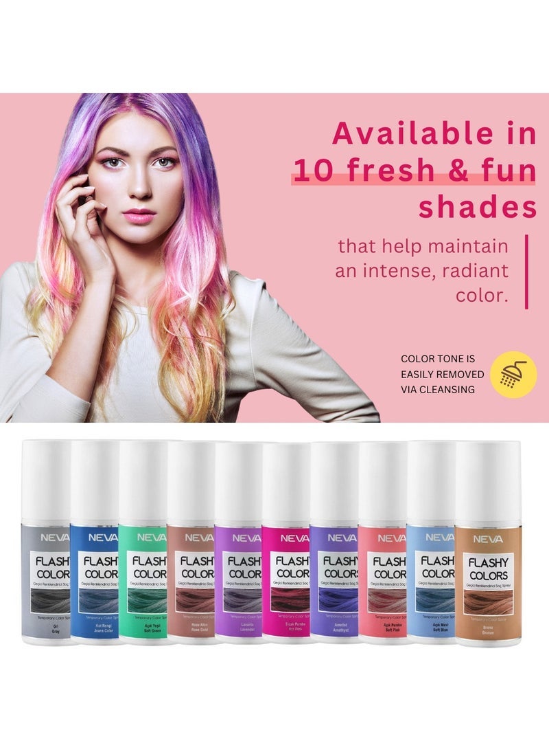 NEVA Flashy Hair Colors Temporary Hair Color Spray - 75ml - AMETHYST - Image 4