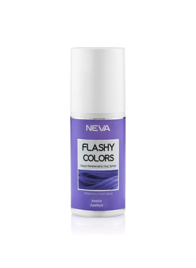 NEVA Flashy Hair Colors Temporary Hair Color Spray - 75ml - AMETHYST - Image 1